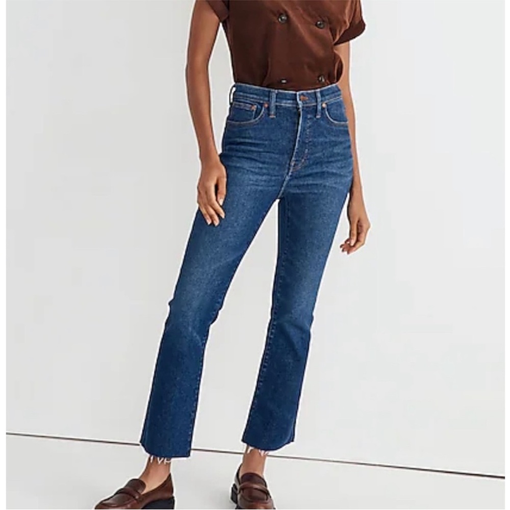 Madewell Cali Demi Boot Cut Jeans Unfinished Hem